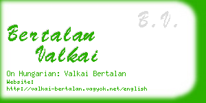 bertalan valkai business card